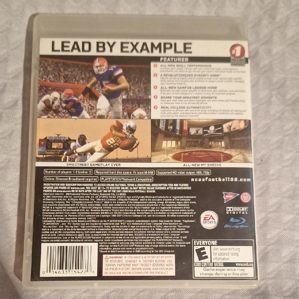 NCAA 08 Football for PlayStation 3 PS3